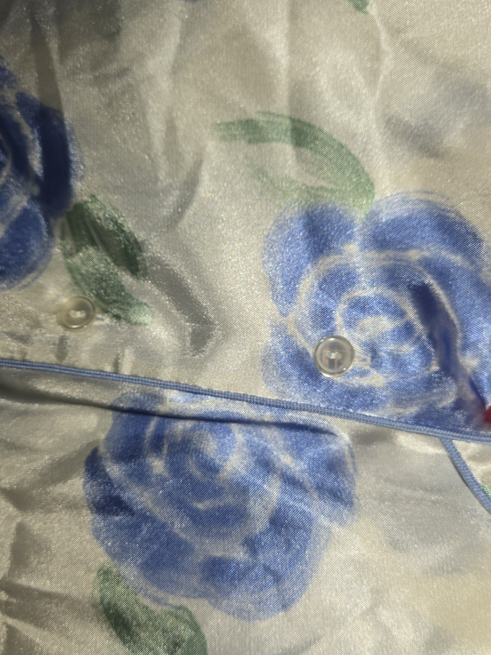 croft & barrow Blue Floral Satin Pajama Set - Picture 8 of 8